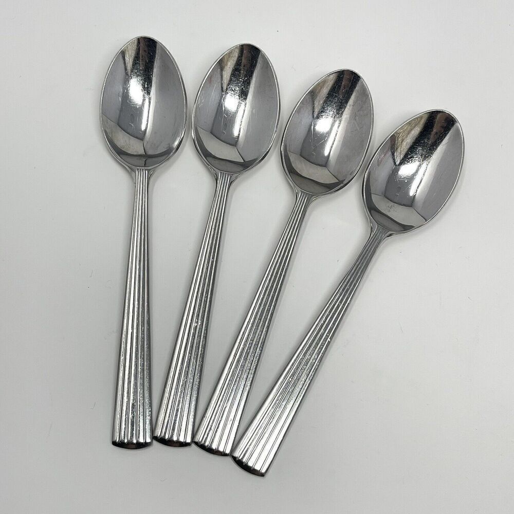 Reed & Barton Berkeley 18/10 Stainless Steel Flatware Tea Spoon 6.25” Set Of 4